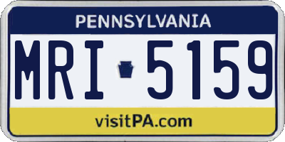PA license plate MRI5159
