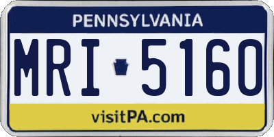 PA license plate MRI5160