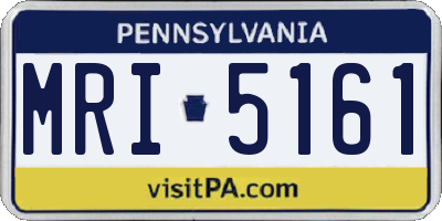 PA license plate MRI5161