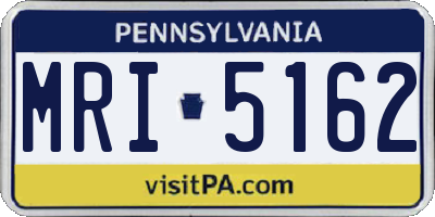 PA license plate MRI5162