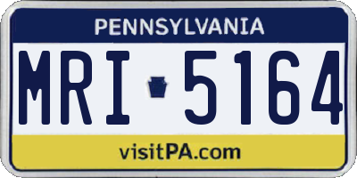 PA license plate MRI5164