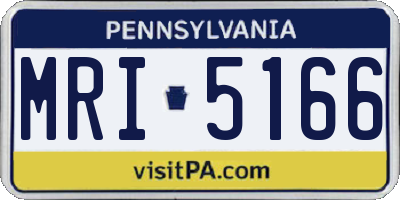 PA license plate MRI5166