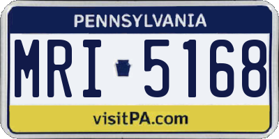 PA license plate MRI5168