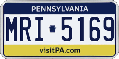PA license plate MRI5169