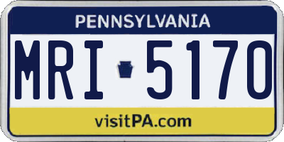 PA license plate MRI5170