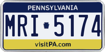 PA license plate MRI5174