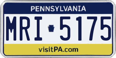 PA license plate MRI5175