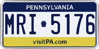 PA license plate MRI5176