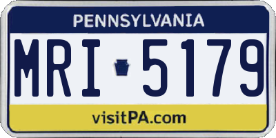 PA license plate MRI5179