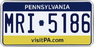 PA license plate MRI5186