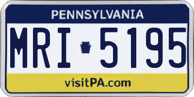 PA license plate MRI5195