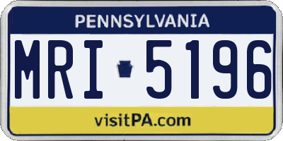 PA license plate MRI5196