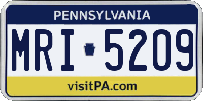 PA license plate MRI5209