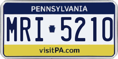 PA license plate MRI5210