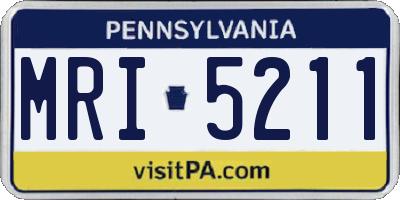 PA license plate MRI5211