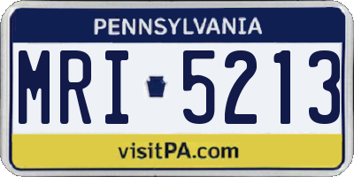 PA license plate MRI5213