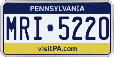 PA license plate MRI5220