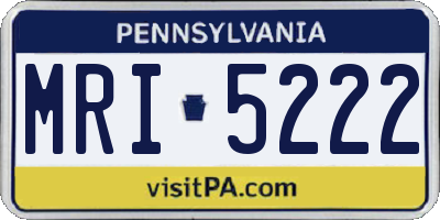 PA license plate MRI5222