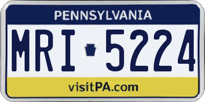 PA license plate MRI5224