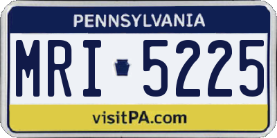 PA license plate MRI5225