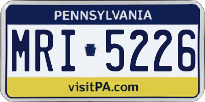 PA license plate MRI5226