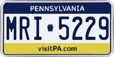 PA license plate MRI5229
