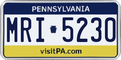 PA license plate MRI5230