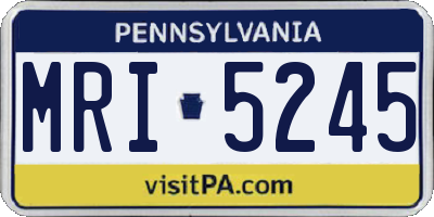 PA license plate MRI5245