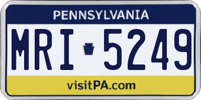 PA license plate MRI5249