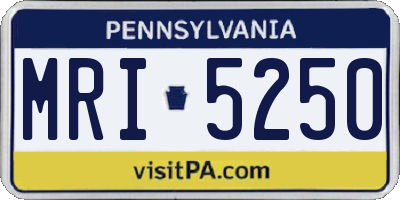 PA license plate MRI5250