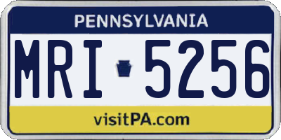 PA license plate MRI5256