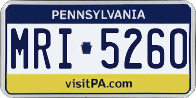 PA license plate MRI5260