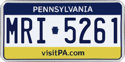 PA license plate MRI5261