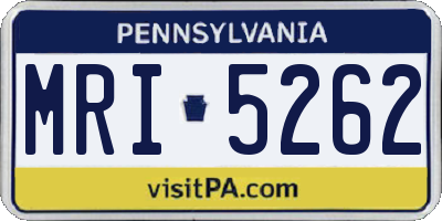 PA license plate MRI5262