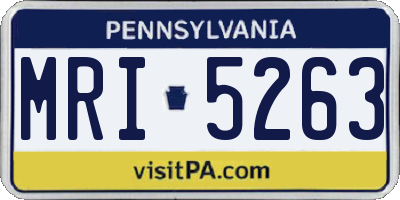 PA license plate MRI5263
