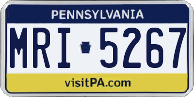 PA license plate MRI5267