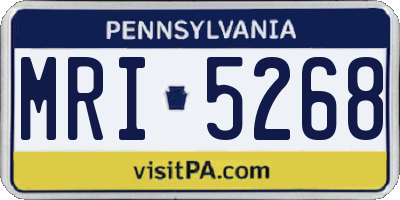 PA license plate MRI5268