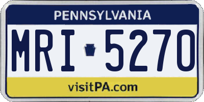 PA license plate MRI5270