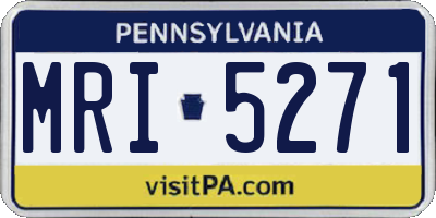 PA license plate MRI5271