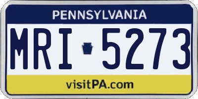 PA license plate MRI5273