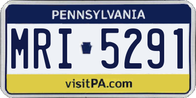 PA license plate MRI5291