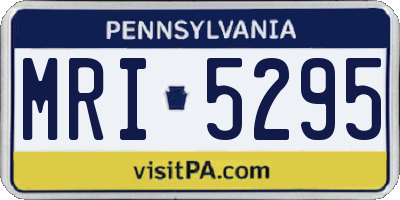 PA license plate MRI5295