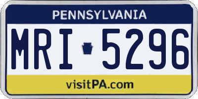 PA license plate MRI5296