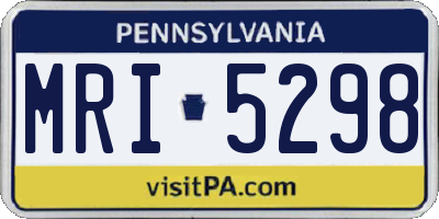 PA license plate MRI5298