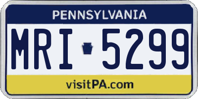 PA license plate MRI5299