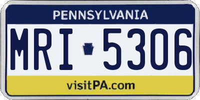PA license plate MRI5306