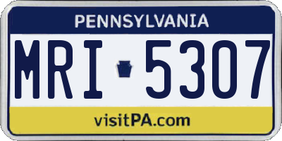 PA license plate MRI5307