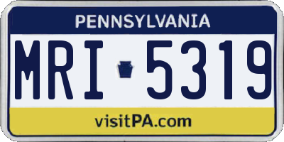 PA license plate MRI5319