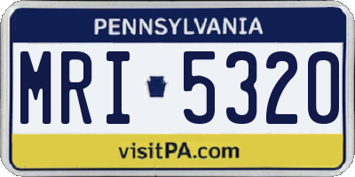 PA license plate MRI5320