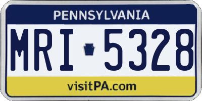 PA license plate MRI5328